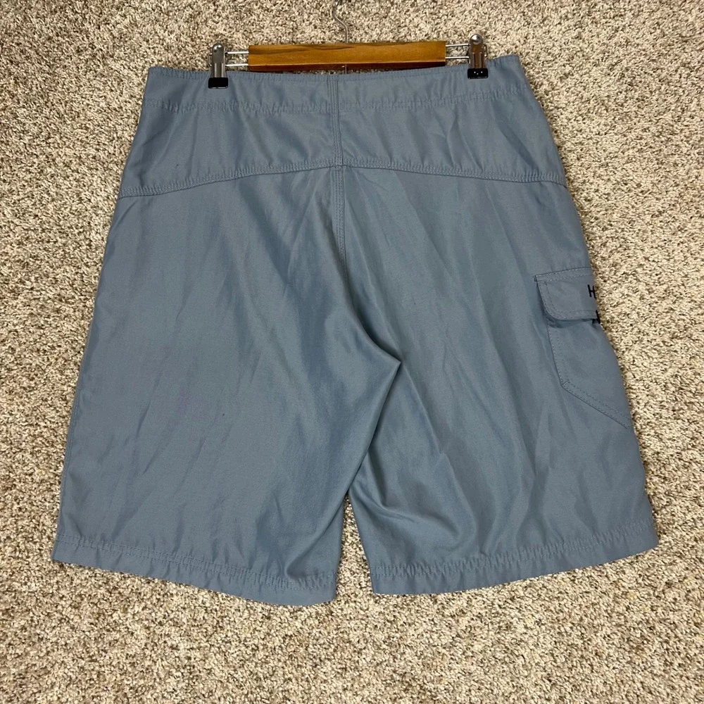 Hurley Mens Gray Board Shorts Cargo Pocket Swim Trunks Size 33
